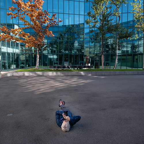 Architekturfotograf bei Nebel