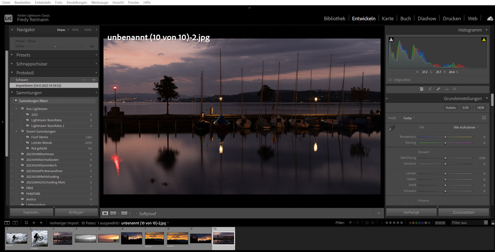 Bildbearbeitung, Bildentwicklung  mit Adobe Lightroom Teil 3
