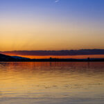 Fotografieren am Greifensee mit Sonnenuntergang