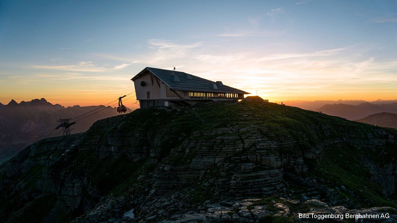 Sonnenaufgang auf dem Chäserrugg